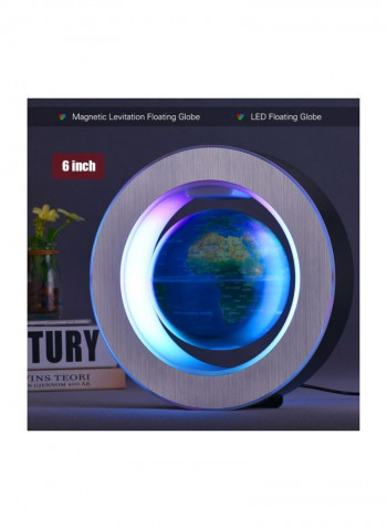 Floating Earth Globe World Map With LED Light أزرق داكن