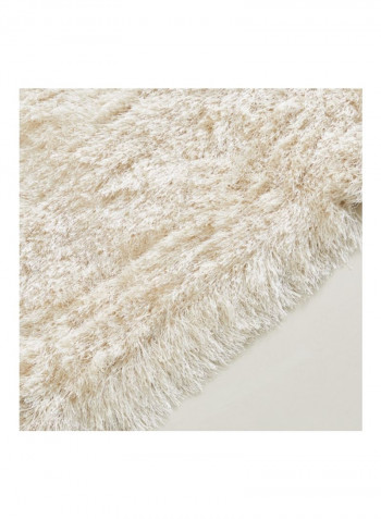 Meilin Plush Shaggy Rug White