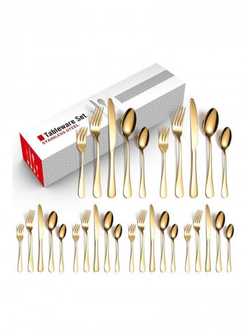 30-Piece Cutlery Set Gold