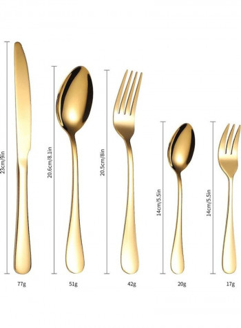 30-Piece Cutlery Set Gold