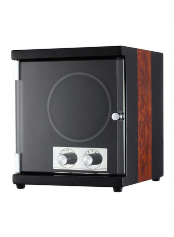 Automatic Single Watch Winder Wooden Box With Glass Cover Quiet Motor