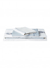 6-Piece Deri̇n Duvet Cover Set Cotton Cream/Blue Double