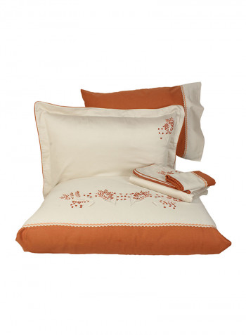 6-Piece Efza Duvet Cover Set Cotton Terra Double