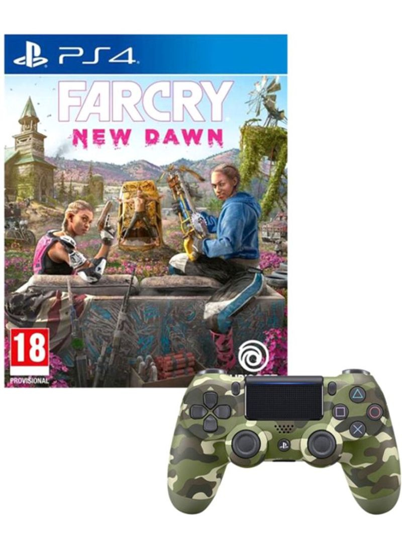 Far Cry New Dawn (Intl Version) With DualShock 4 Wireless Controller - Action & Shooter - PlayStation 4 (PS4)