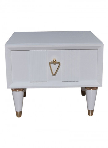 Orchid 1-Drawer Nightstand White 46x39x42cm
