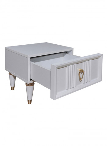 Orchid 1-Drawer Nightstand White 46x39x42cm
