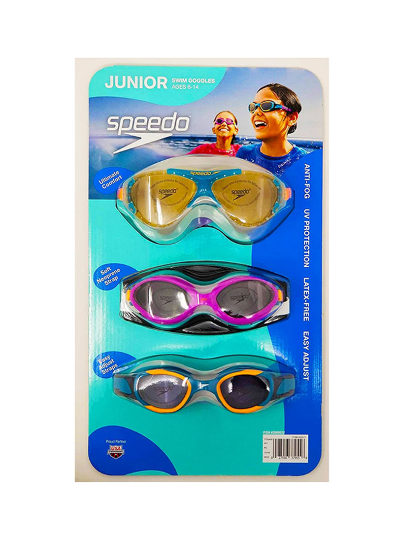 Pack Of 3 Anti-Fog Swimming Goggles 37x5x26centimeter