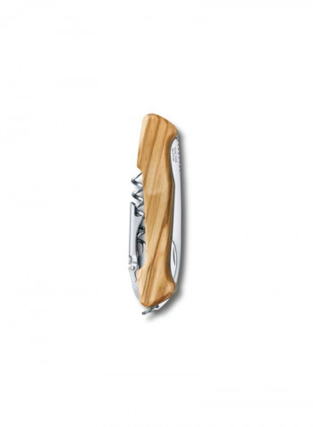 Wooden Knife And Bottle Opener Brown/Silver 130millimeter