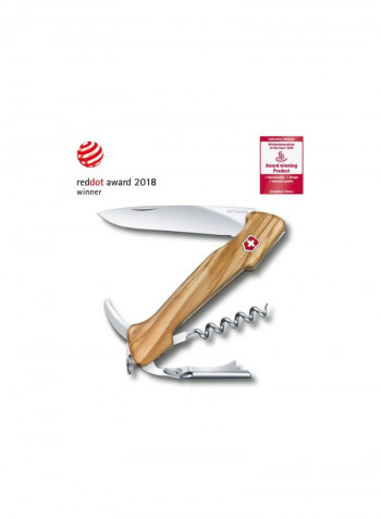 Wooden Knife And Bottle Opener Brown/Silver 130millimeter