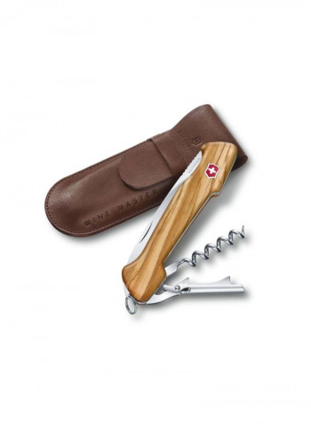Wooden Knife And Bottle Opener Brown/Silver 130millimeter