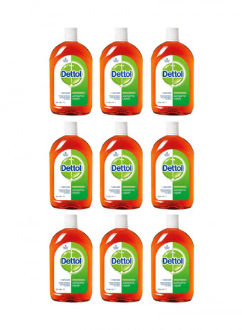 12-Piece Antiseptic Disinfectant Liquid Brown 12 x 1L