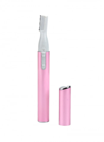 Portable Electric Eyebrow Trimmer Pink/White