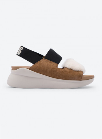 Silverlake Sling Back Round Toe Sandals Brown
