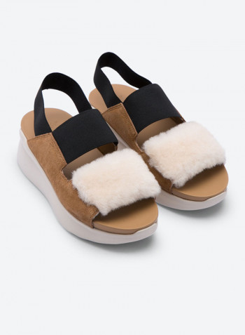 Silverlake Sling Back Round Toe Sandals Brown