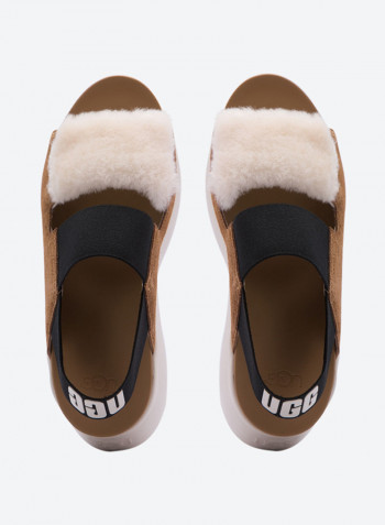 Silverlake Sling Back Round Toe Sandals Brown