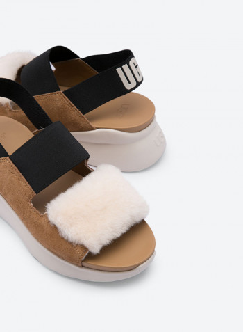 Silverlake Sling Back Round Toe Sandals Brown