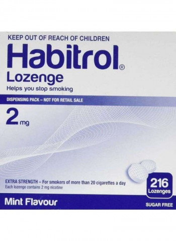 Habitrol Nicotine Lozenge Mint Flavor 216 Lozenges (2mg)