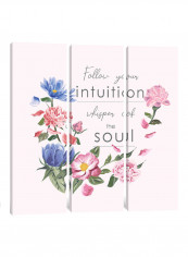 3-Piece Canvas Print Intuition Is.. Wall Art Multicolour 100 x 100 x 3.5centimeter