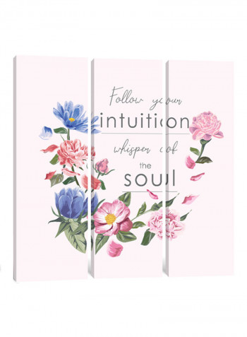 3-Piece Canvas Print Intuition Is.. Wall Art Multicolour 100 x 100 x 3.5centimeter
