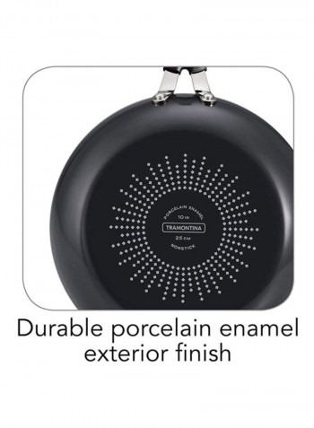 3-Piece Everyday Nonstick Saute Pan Set Black Large Pan 12, Medium Pan 10, Small Pan 8inch