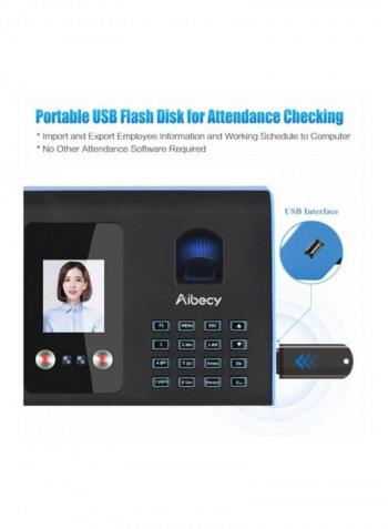 Aibecy Mix Biometric Time Clock Blue/Black