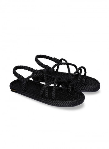 Casual Rope Sandals Black