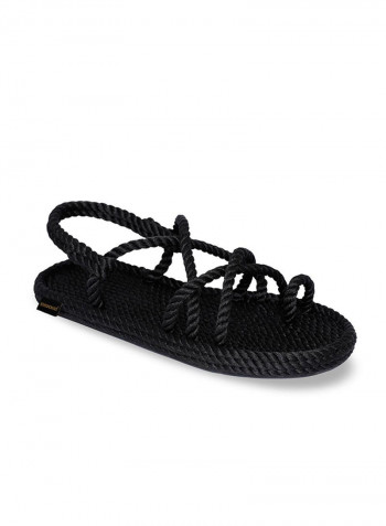 Casual Rope Sandals Black
