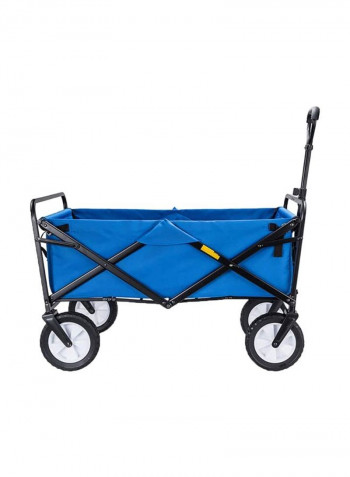 Foldable Shopping Utility Cart Blue/Black 100x50x90centimeter