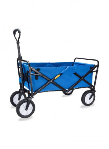 Foldable Shopping Utility Cart Blue/Black 100x50x90centimeter