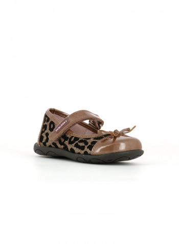 Mary Jane Leather Hook And Loop Sandals Black/Brown