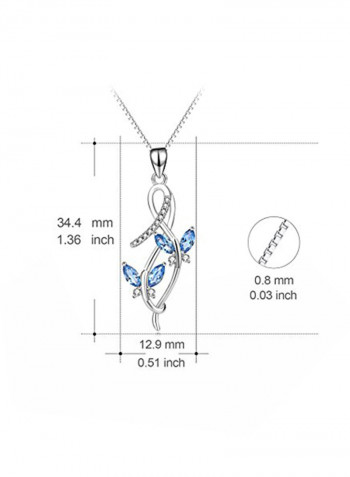 925 Sterling Silver Butterfly Pendant Necklace