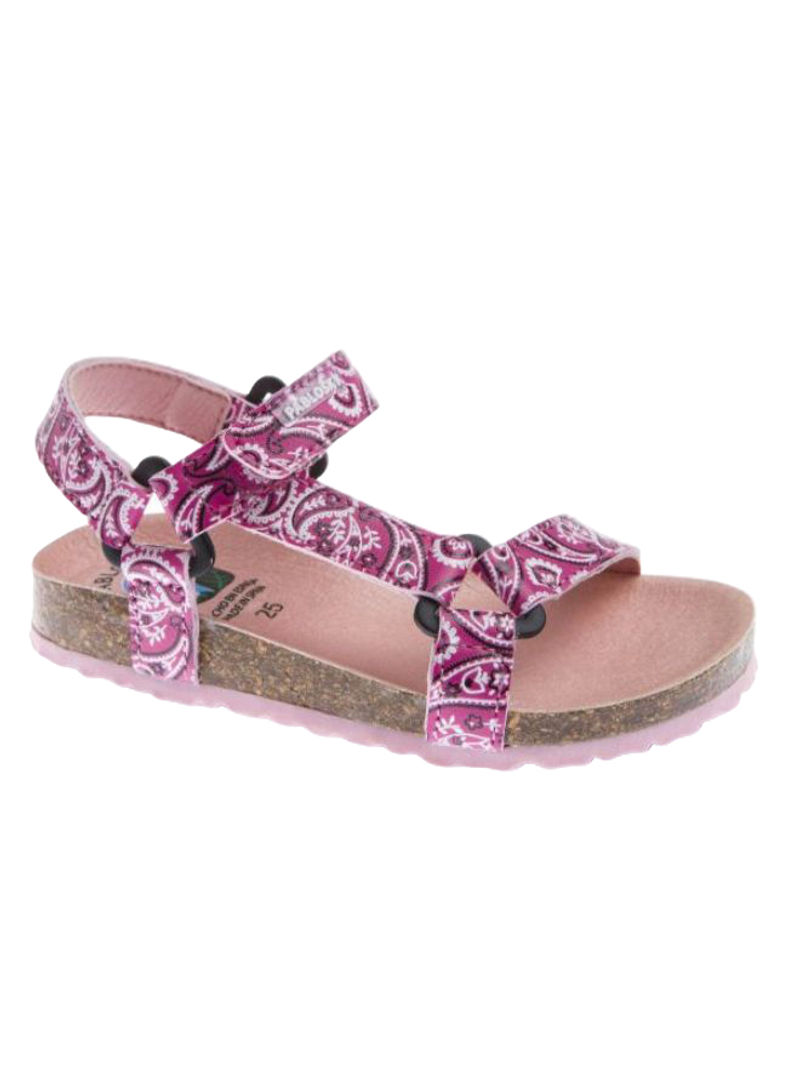 Ankle Strap Casual Sandals Pink/White/Black