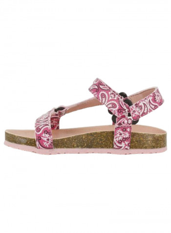 Ankle Strap Casual Sandals Pink/White/Black