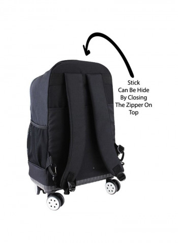 Trolley Backpack with Pencil Case Set - Black