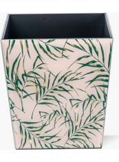 Decorative Neoclassic Waste Bin Pink/Green