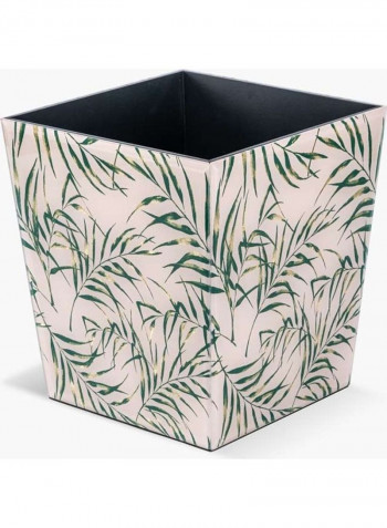 Decorative Neoclassic Waste Bin Pink/Green