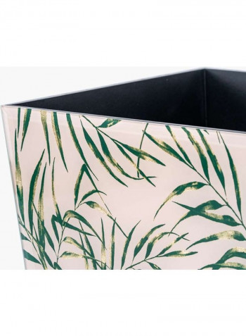 Decorative Neoclassic Waste Bin Pink/Green