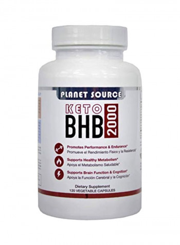 Keto BHB 2000 Dietary Supplement- 120 Vegetable Capsules