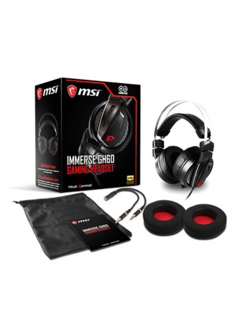 Immerse GH60 Over-Ear Gaming Headphones With Mic For PS4/PS5/XOne/XSeries/NSwitch/PC Black