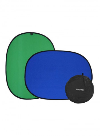 1.5x2.0m Collapsible Nylon Blue&green (2in1) Backdrop Background Panel For Photo & Video Studio Photography 1.5x2meter Green/Black/Blue