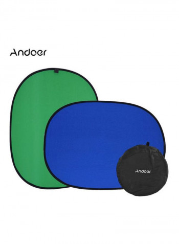 1.5x2.0m Collapsible Nylon Blue&green (2in1) Backdrop Background Panel For Photo & Video Studio Photography 1.5x2meter Green/Black/Blue