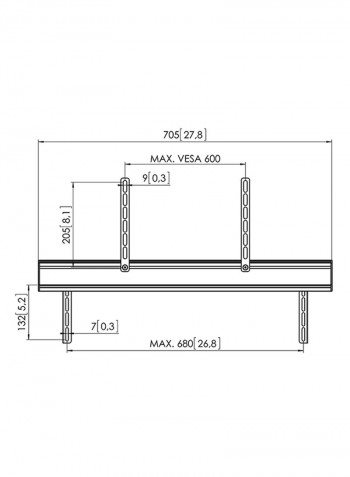 3450 Universal Sound Bar Mount White