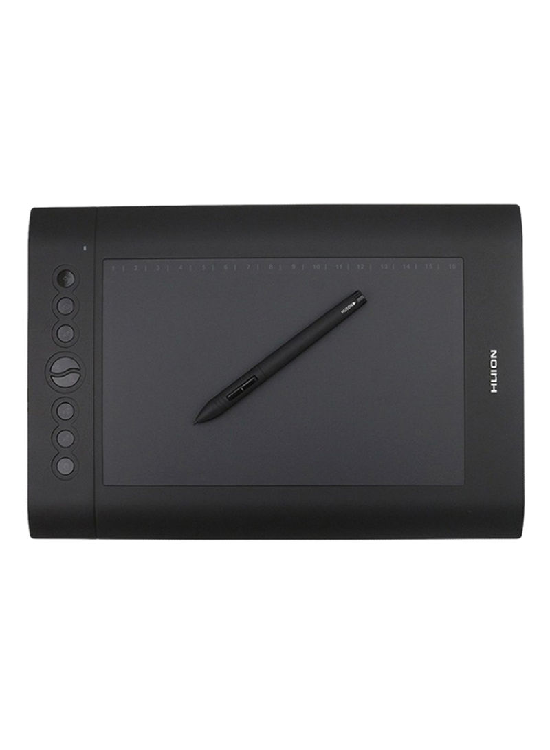 Graphic Tablet With Stylus Pen Black