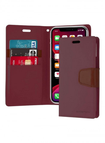 iPhone 12 Pro Max  Leather Protection Flip Cover Wallet Stand Case 6.7inch Maroon
