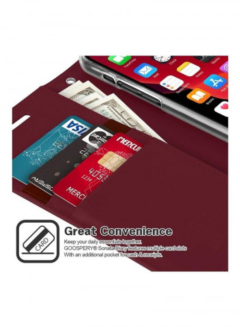 iPhone 12 Pro Max  Leather Protection Flip Cover Wallet Stand Case 6.7inch Maroon