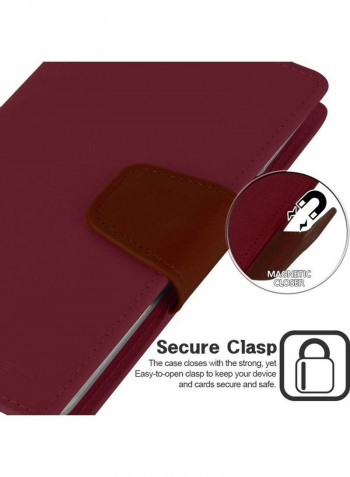 iPhone 12 Pro Max  Leather Protection Flip Cover Wallet Stand Case 6.7inch Maroon