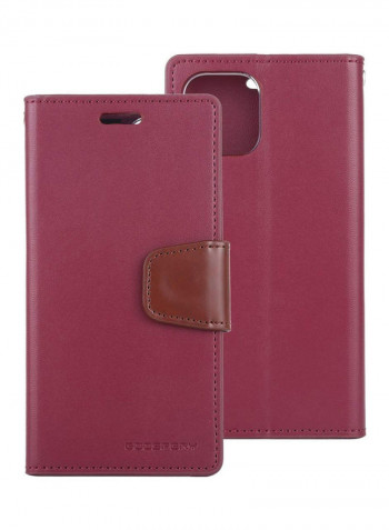 iPhone 12 Pro Max  Leather Protection Flip Cover Wallet Stand Case 6.7inch Maroon