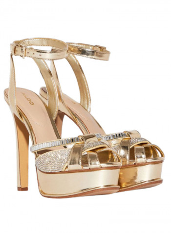 Lacla Shine High Heeled Sandals Gold
