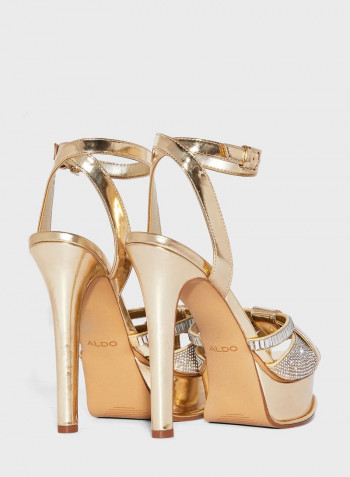 Lacla Shine High Heeled Sandals Gold
