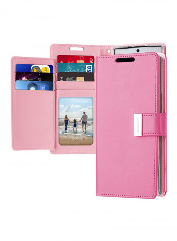 Leather Protective Case Cover For Samsung Galaxy Note 10 Fuchsia
